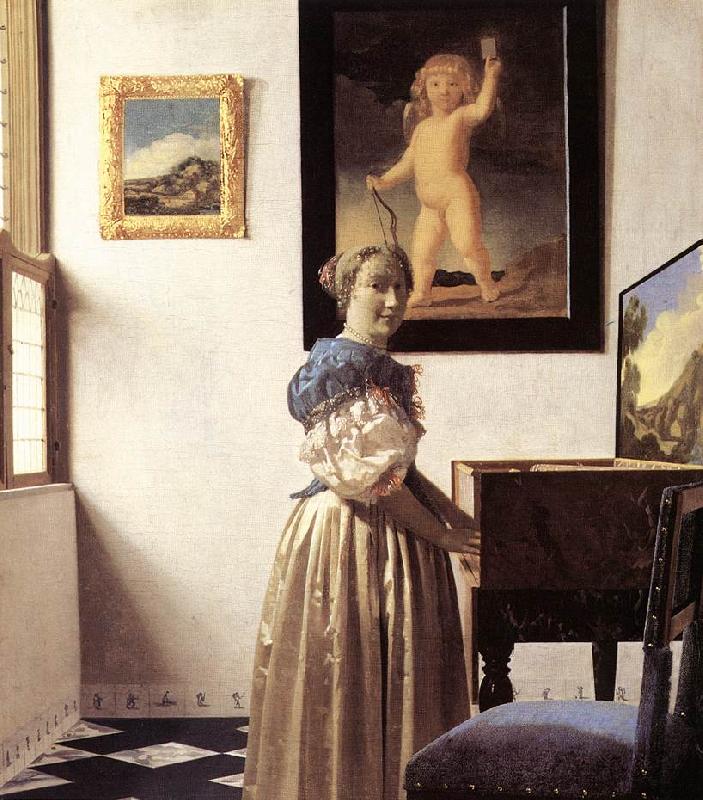 Jan Vermeer Lady Standing at Virginal Germany oil painting art